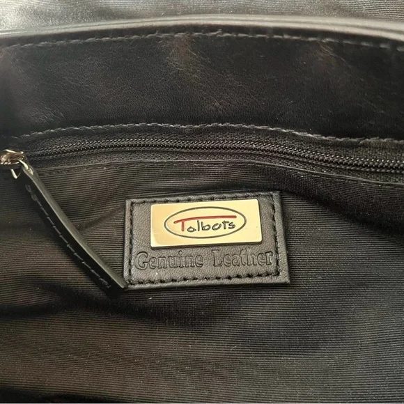 Vintage Genuine Black Leather Handbag - Picture 4 of 6